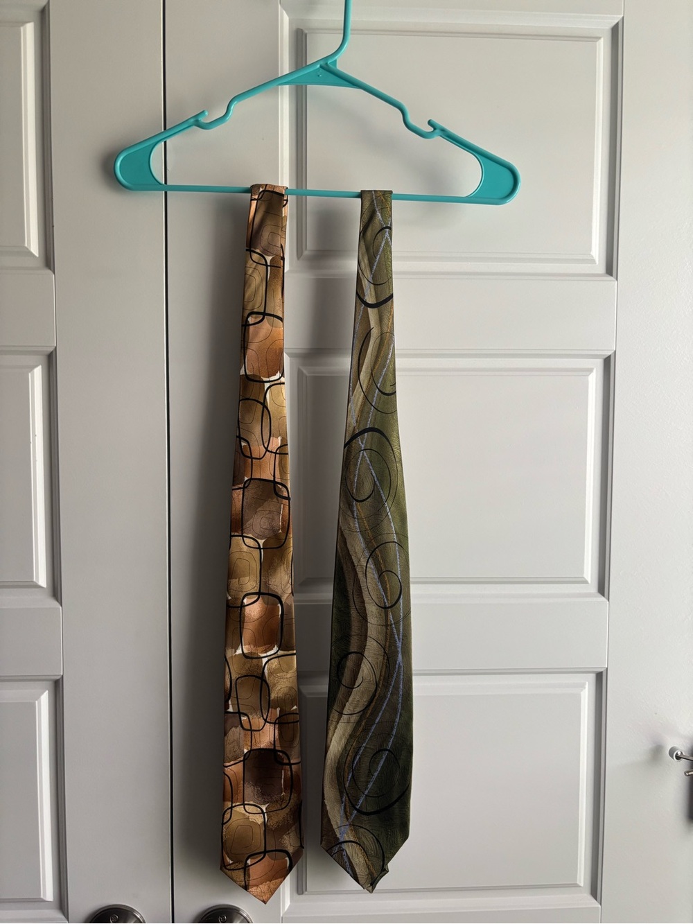J. Garcia Gold and Olive Green Patterned Men's Ties